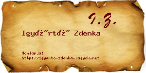 Igyártó Zdenka névjegykártya